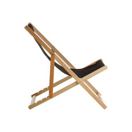 Traditional Black Seaside Deck Chair Garden  £95.00 Store UK, US, EU, AE,BE,CA,DK,FR,DE,IE,IT,MT,NL,NO,ES,SE
