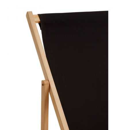 Traditional Black Seaside Deck Chair Garden  £95.00 Store UK, US, EU, AE,BE,CA,DK,FR,DE,IE,IT,MT,NL,NO,ES,SE