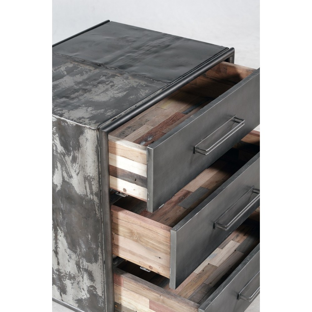 New York Loft Industrial Drum Chest Smithers Wooden Chest of Drawers £619.00 product_features
