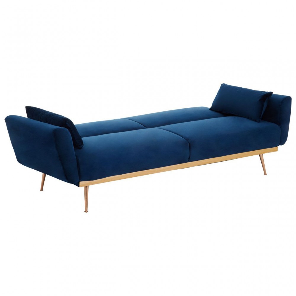 Azure Blue Velvet Corner Sofa Bed Smithers Designer Furniture £957.00 Office product_features
