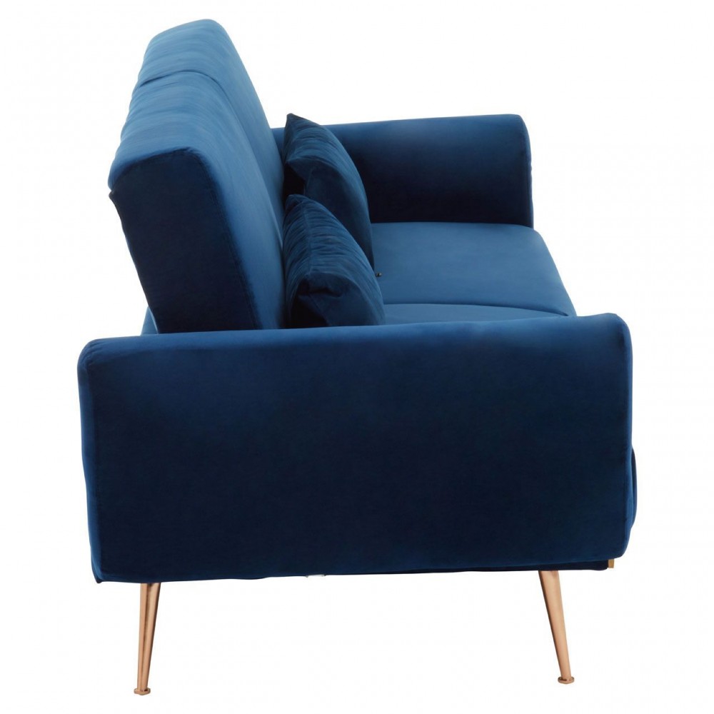 Azure Blue Velvet Corner Sofa Bed Smithers Designer Furniture £957.00 Office product_features