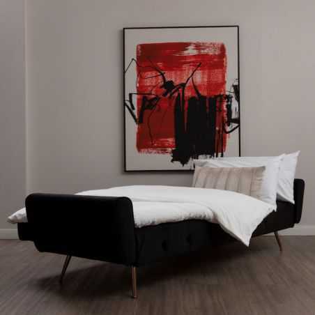 Hatton Black Velvet Sofa Bed Designer Furniture Smithers of Stamford £637.00 Store UK, US, EU, AE,BE,CA,DK,FR,DE,IE,IT,MT,NL,...