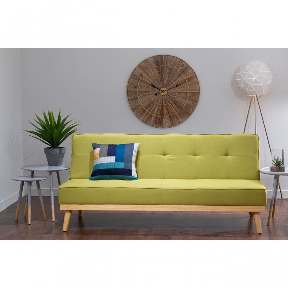 Stockholm Retro Lime Green 3 Seat Sofa Bed Smithers Designer Furniture £633.00 Office product_features