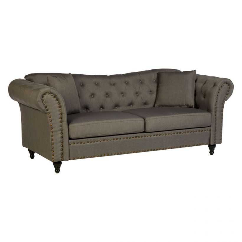 Chesterfield Sofa Grey Upholstered Uk