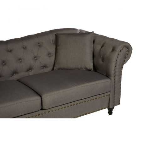 Chesterfield Sofa Upholstered In Grey Designer Furniture Smithers of Stamford £1,969.00 Store UK, US, EU, AE,BE,CA,DK,FR,DE,I...