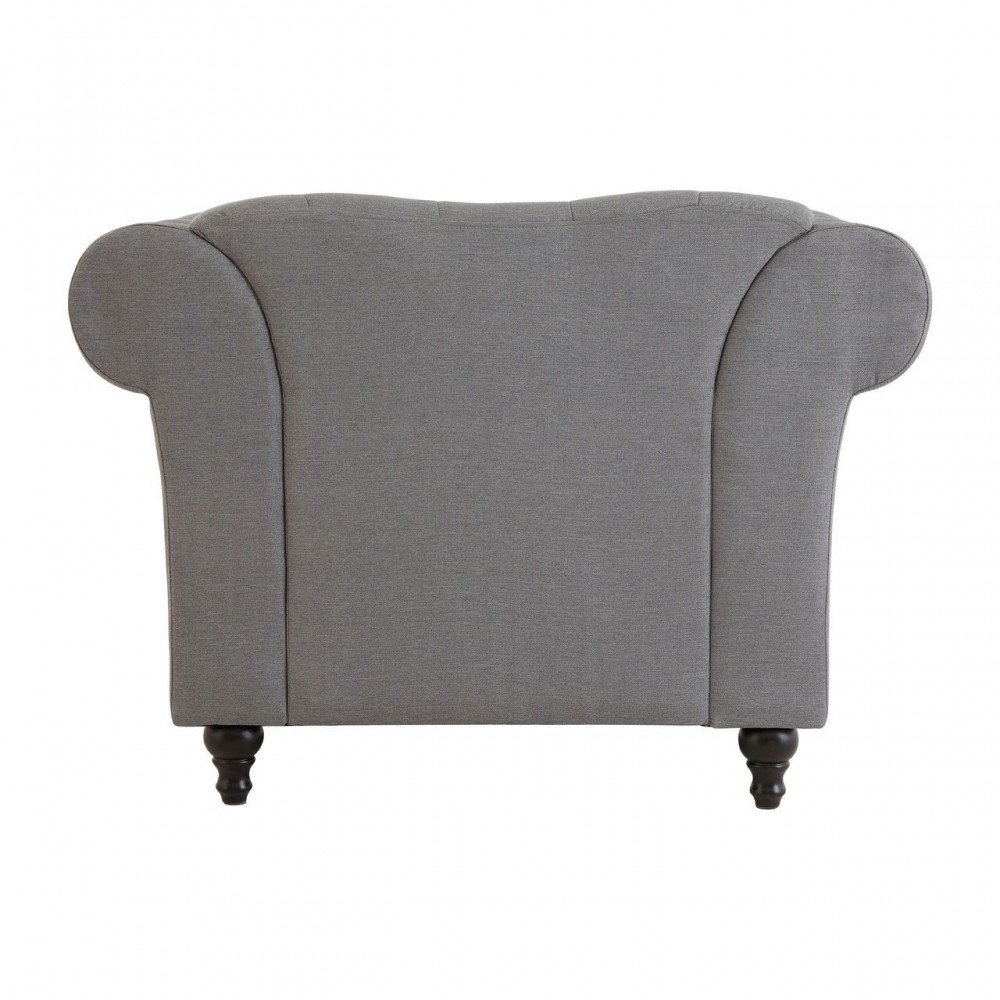 Chesterfield Armchair Upholstered In Grey Designer Furniture £1,000.00