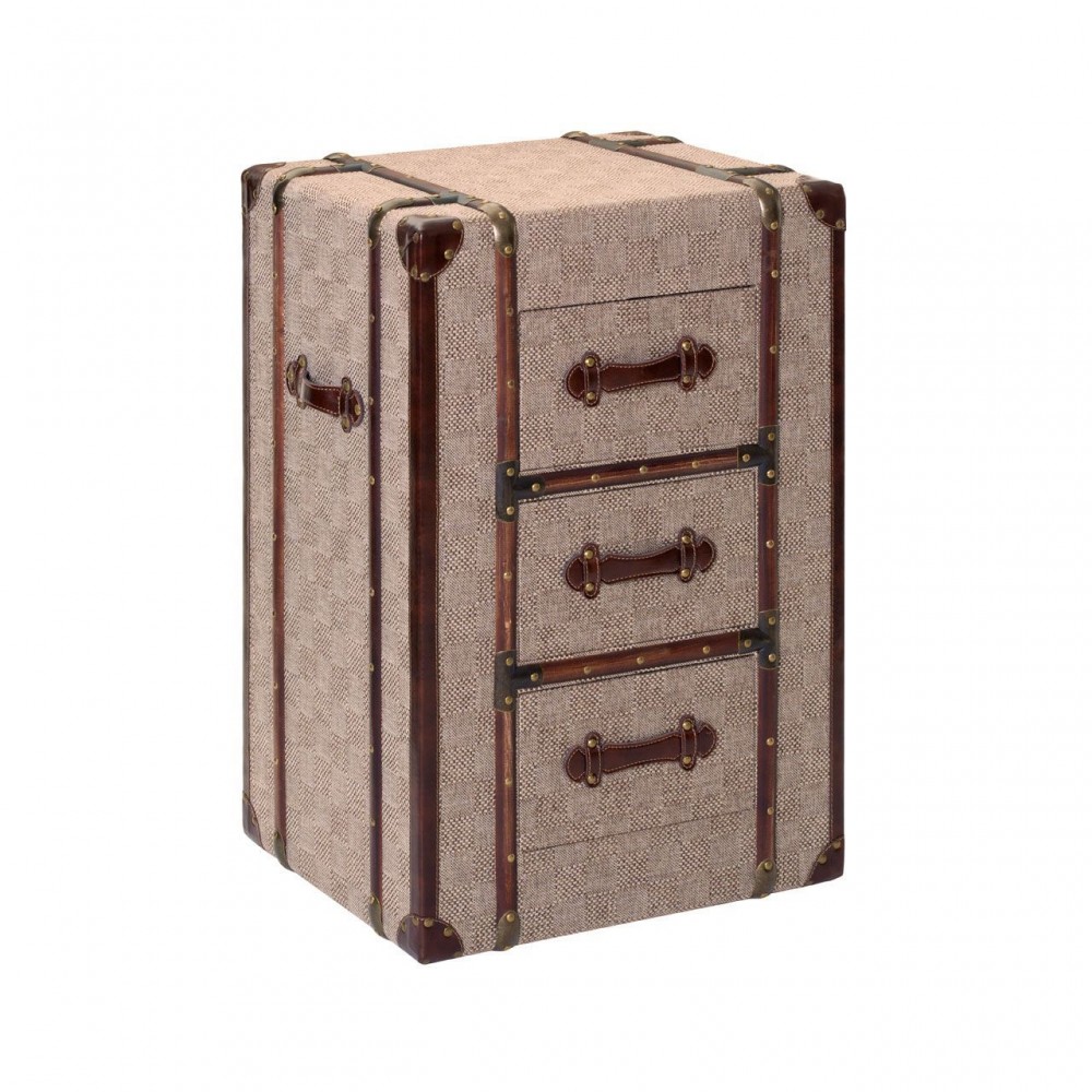 Steamer Brown Trunk 3 Drawers Smithers Designer Furniture £264.00 Bedroom MDF product_features