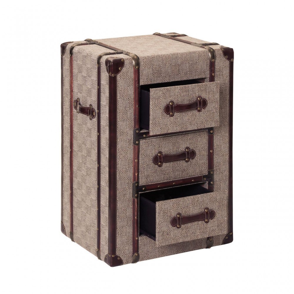 Steamer Brown Trunk 3 Drawers Smithers Designer Furniture £264.00 Bedroom MDF product_features