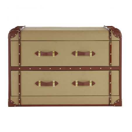 Steamer Canvas 2 Drawer Trunk Office Smithers of Stamford £940.00 Store UK, US, EU, AE,BE,CA,DK,FR,DE,IE,IT,MT,NL,NO,ES,SE