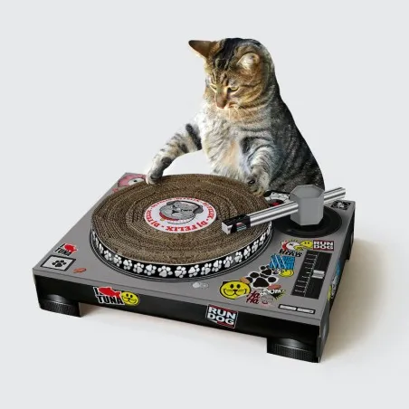DJ Turntable Cat Scratcher &ndash; For Cool Cats With Sharp Moves Gifts &pound;25.00 product_features