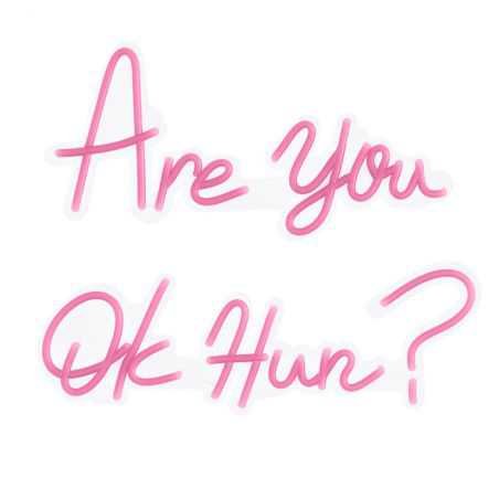 Are You Ok Hun? Pink Neon Sign Neon Lighting locomocean £198.00 Store UK, US, EU, AE,BE,CA,DK,FR,DE,IE,IT,MT,NL,NO,ES,SEAre Y...