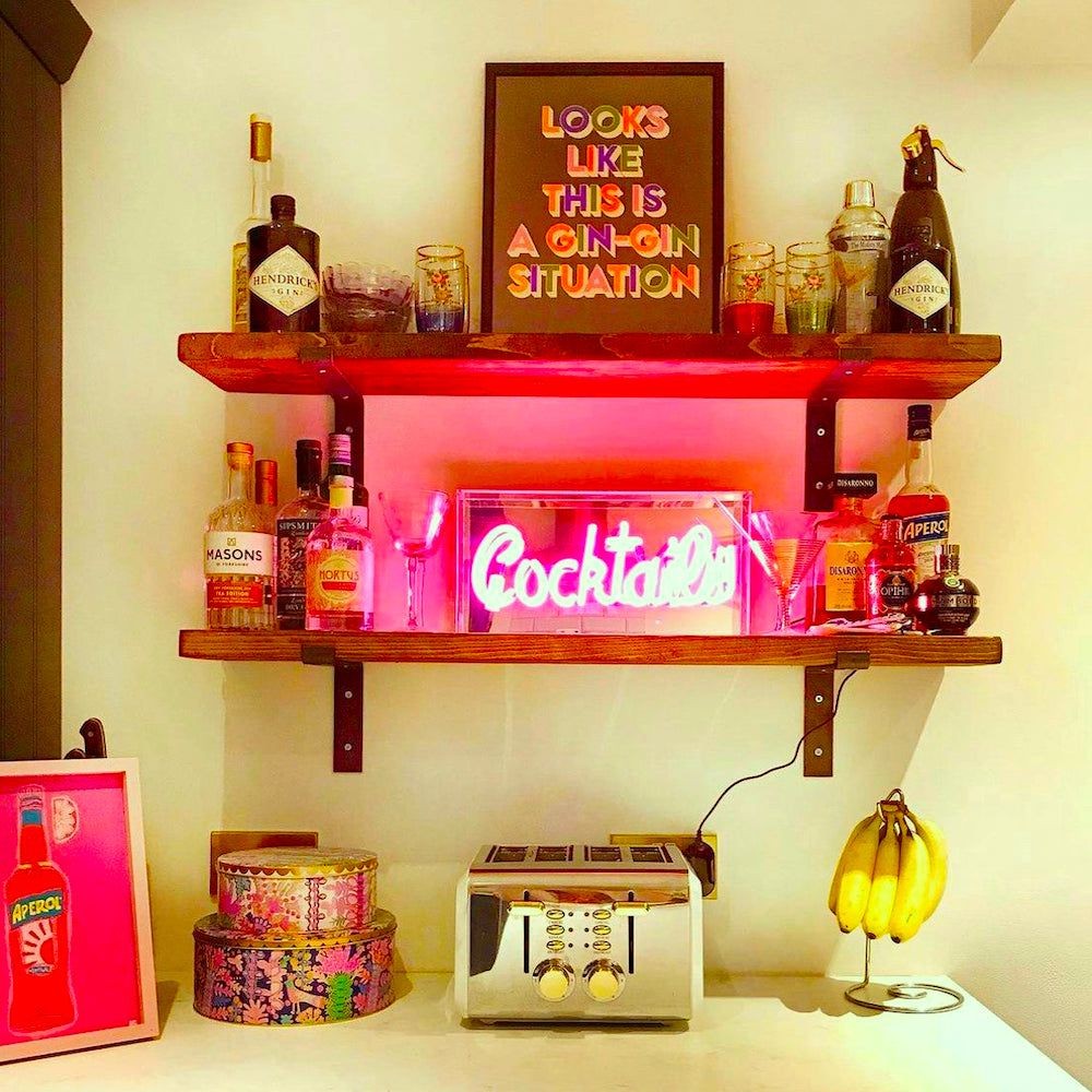 Neon Cocktail Bar Sign – Luxury Glass Tube Light for Home Bar or Party Room Decor Smithers Lighting £139.00      product_feat...