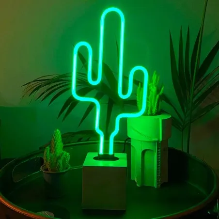 Cactus Neon Light – Green Glass Sign Made with Real Gas  Lighting £90.00      product_features