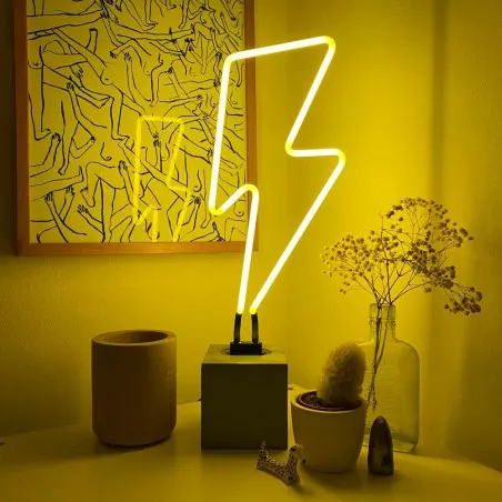 Neon Lightning Bolt Sign &ndash; Retro Ziggy Stardust Light for Music Studio Studio Lighting &pound;89.00 product_features