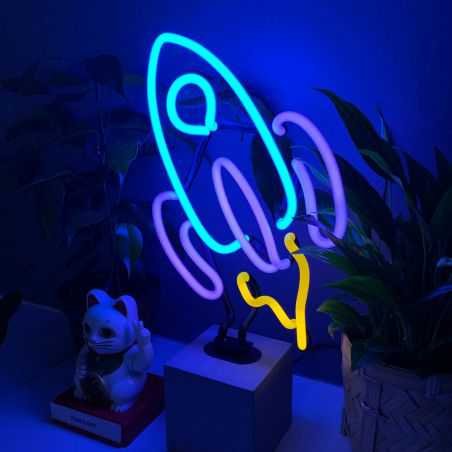 Neon Space Rocket Lighting £89.00 Store UK, US, EU, AE,BE,CA,DK,FR,DE,IE,IT,MT,NL,NO,ES,SENeon Space Rocket product_reductio...