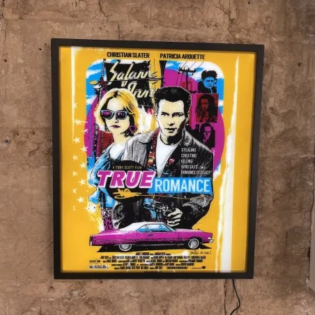 True Romance Neon Art Framed Movie Poster Your Custom Neon Sign & Neon Signs | Handmade in London by Smithers &pound;300.00 p...