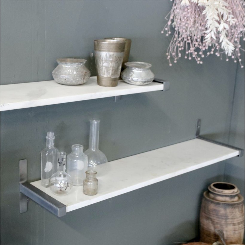 Marble Wall Shelf Addition Include Genuine White Finish Smithers