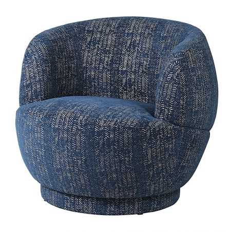 Blue Herringbone Bedroom Chair Sofas and Armchairs Smithers of Stamford £815.00 Store UK, US, EU, AE,BE,CA,DK,FR,DE,IE,IT,MT,...