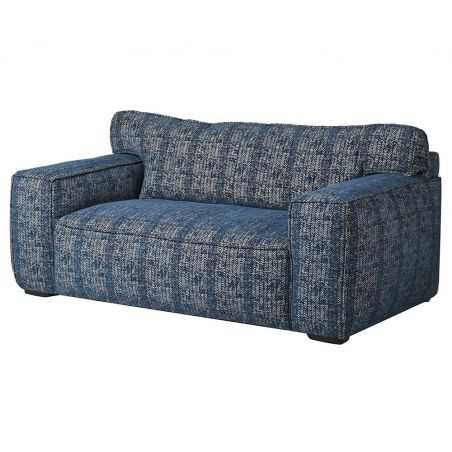 Blue Herringbone 2 Seater Sofa Sofas and Armchairs Smithers of Stamford £2,200.00 Store UK, US, EU, AE,BE,CA,DK,FR,DE,IE,IT,M...
