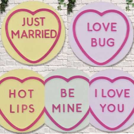 Love Heart Sweets Wall Art Smithers of Stamford £34.00 Store UK, US, EU, AE,BE,CA,DK,FR,DE,IE,IT,MT,NL,NO,ES,SE