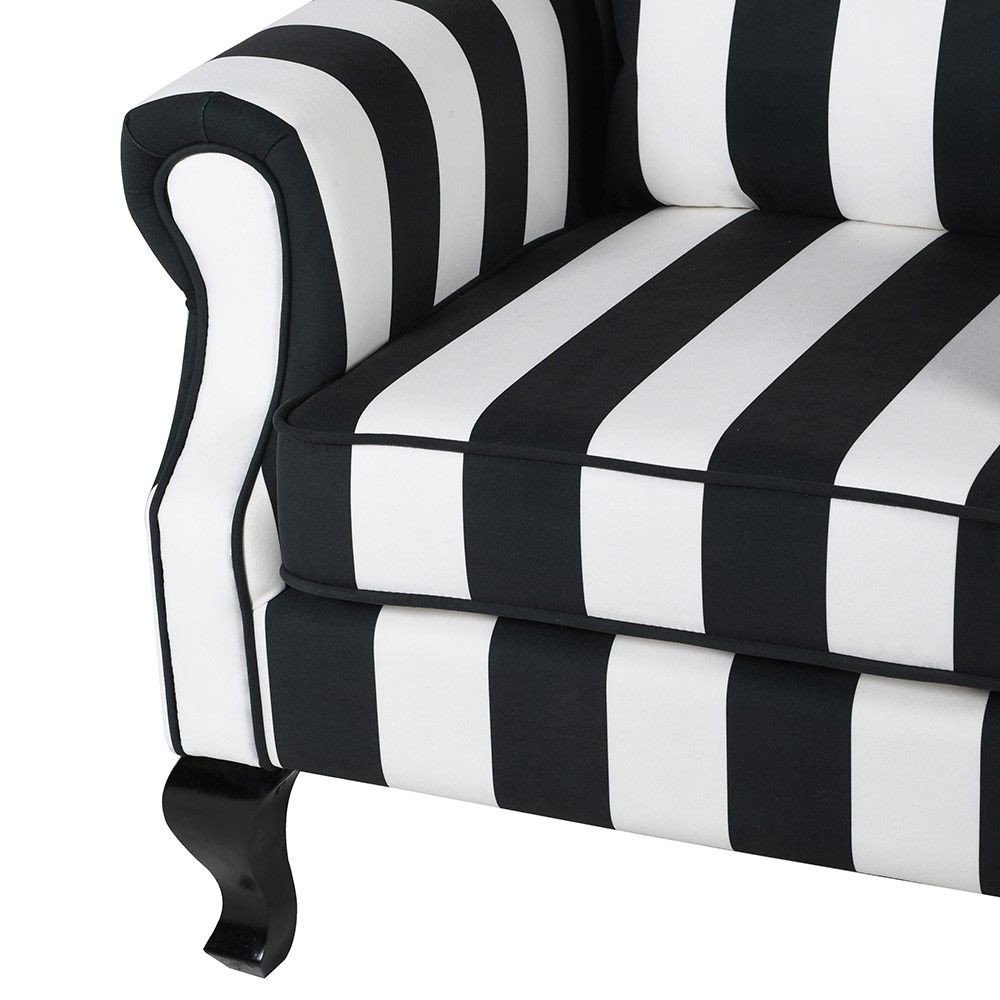 Humbug Black and White Striped Armchair – Bold Luxury Seating Smithers Designer Furniture £1,200.00 Reception Room product_fe...