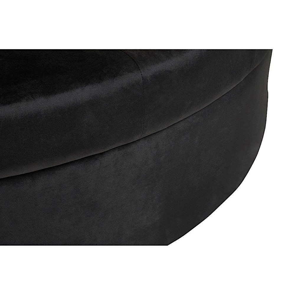 Black Velvet Conversation Sofa Vintage Furniture £1,742.00