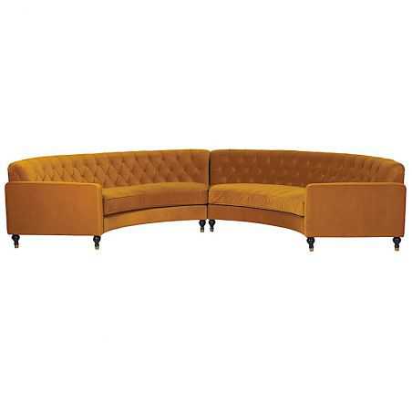 Tobacco Curved Sofa Vintage Furniture Smithers of Stamford £6,480.00 Store UK, US, EU, AE,BE,CA,DK,FR,DE,IE,IT,MT,NL,NO,ES,SE