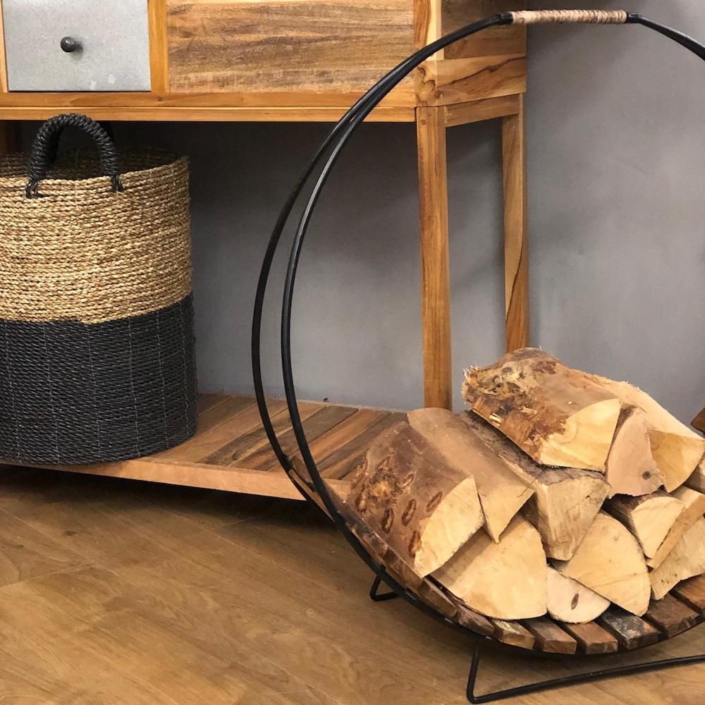 Bibisa Log Holder Fireplace Tidy Reclaimed Wood Furniture £316.00 product_features