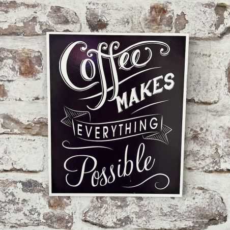 Coffee Makes Everything Possible Sign Retro Gifts £7.50 Store UK, US, EU, AE,BE,CA,DK,FR,DE,IE,IT,MT,NL,NO,ES,SECoffee Makes...