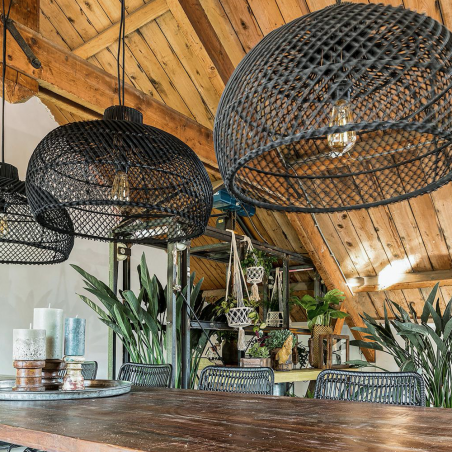 Black Rattan Pendant Ceiling Light Lighting £199.00 Store UK, US, EU, AE,BE,CA,DK,FR,DE,IE,IT,MT,NL,NO,ES,SEBlack Rattan Pen...