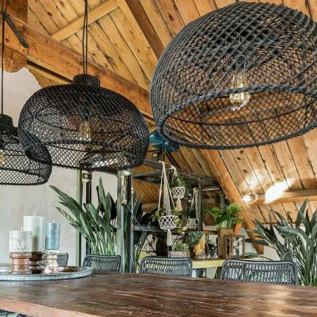 Black Rattan Pendant Ceiling Light Smithers Lighting &pound;215.00 Wicker product_features