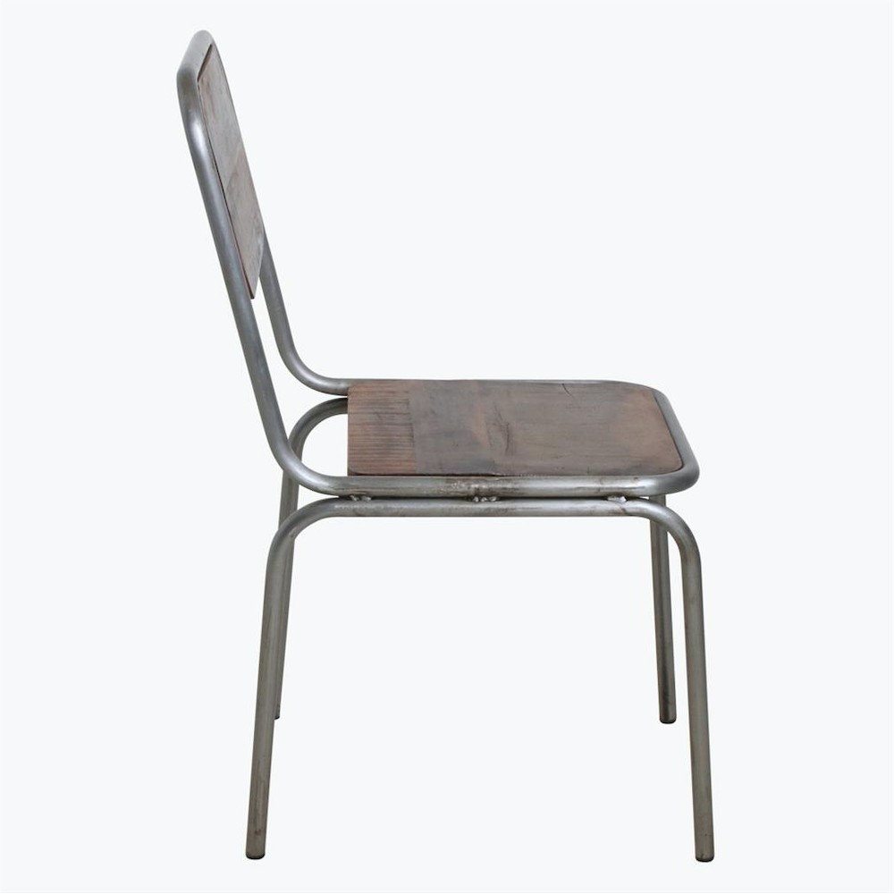 Factory Cafe Dining Chair Smithers Reclaimed Wood Furniture £185.00 Bar FSC Certified Wood Recycled Steel product_features