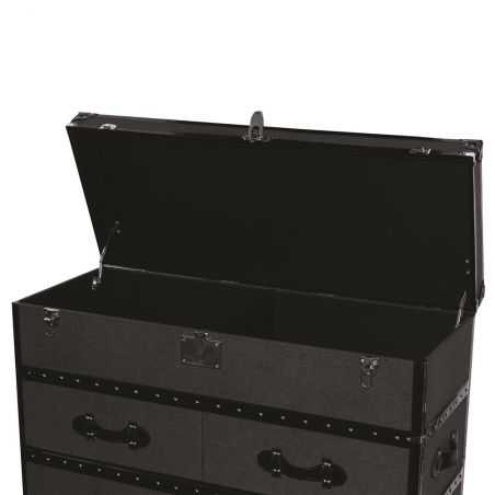 Steamer Trunk Chest Of Drawers In Black & Grey Vintage Furniture Smithers of Stamford £648.00 Store UK, US, EU, AE,BE,CA,DK,F...
