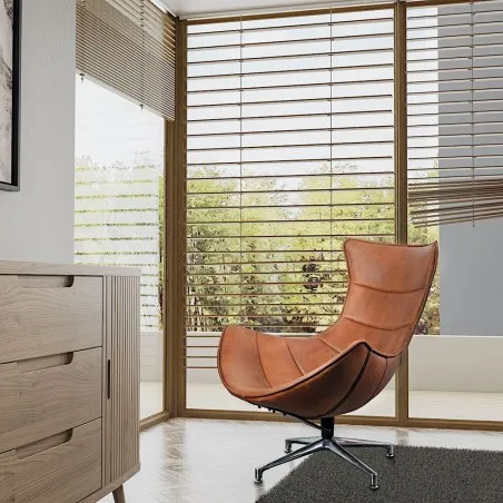 Costello Tan Leather Accent Chair Smithers Retro Furniture &pound;1,100.00 Steel product_features