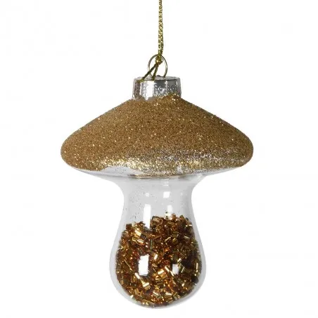 Gold Glitter Mushroom Bauble Baubles &pound;4.00 product_features