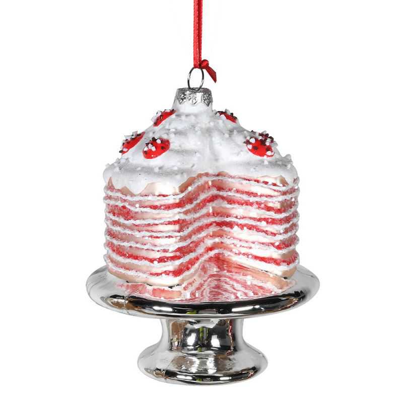 Red Tiered Cake Bauble Baubles £8.50 Store UK, US, EU, AE,BE,CA,DK,FR,DE,IE,IT,MT,NL,NO,ES,SERed Tiered Cake Bauble product_...