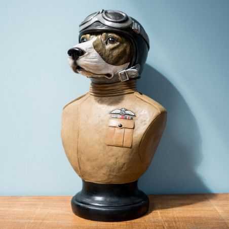 Captain Maverick Dog Head Bust Retro Ornaments Smithers of Stamford £130.00 Store UK, US, EU, AE,BE,CA,DK,FR,DE,IE,IT,MT,NL,N...