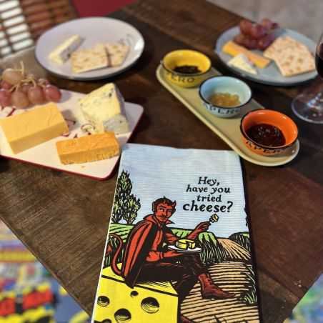 Have You Tried Cheese Tea Towel Retro Gifts Blue Q £12.99 Store UK, US, EU, AE,BE,CA,DK,FR,DE,IE,IT,MT,NL,NO,ES,SEHave You Tr...