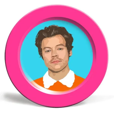 Harry Styles Art Plate Pink Smithers Retro Ornaments &pound;32.00 product_features