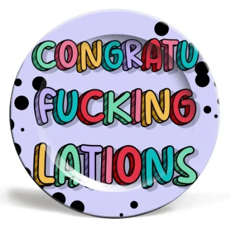 CongratuFuckinglations Plate  Tableware £27.00      product_features
