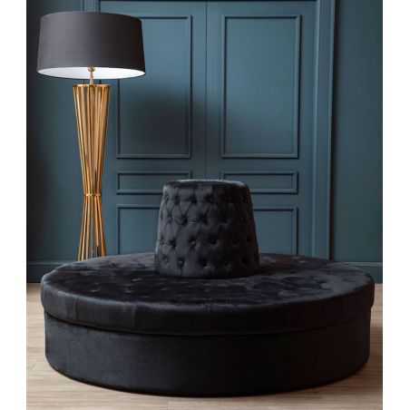 Black Velvet Conversation Sofa Vintage Furniture Smithers of Stamford £1,900.00 Store UK, US, EU, AE,BE,CA,DK,FR,DE,IE,IT,MT,...