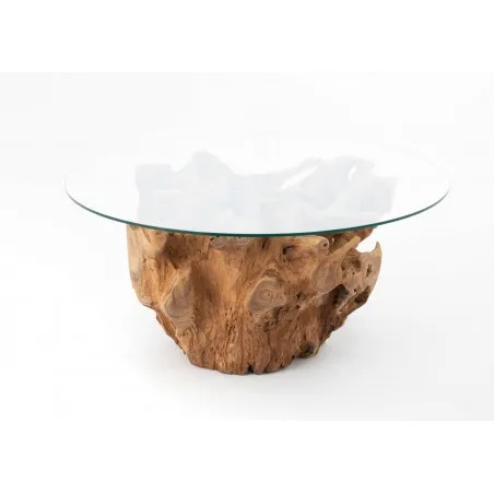 Glass Top Tree Trunk Coffee Table Smithers Side Tables & Coffee Tables £917.00 Living Room Suar product_features