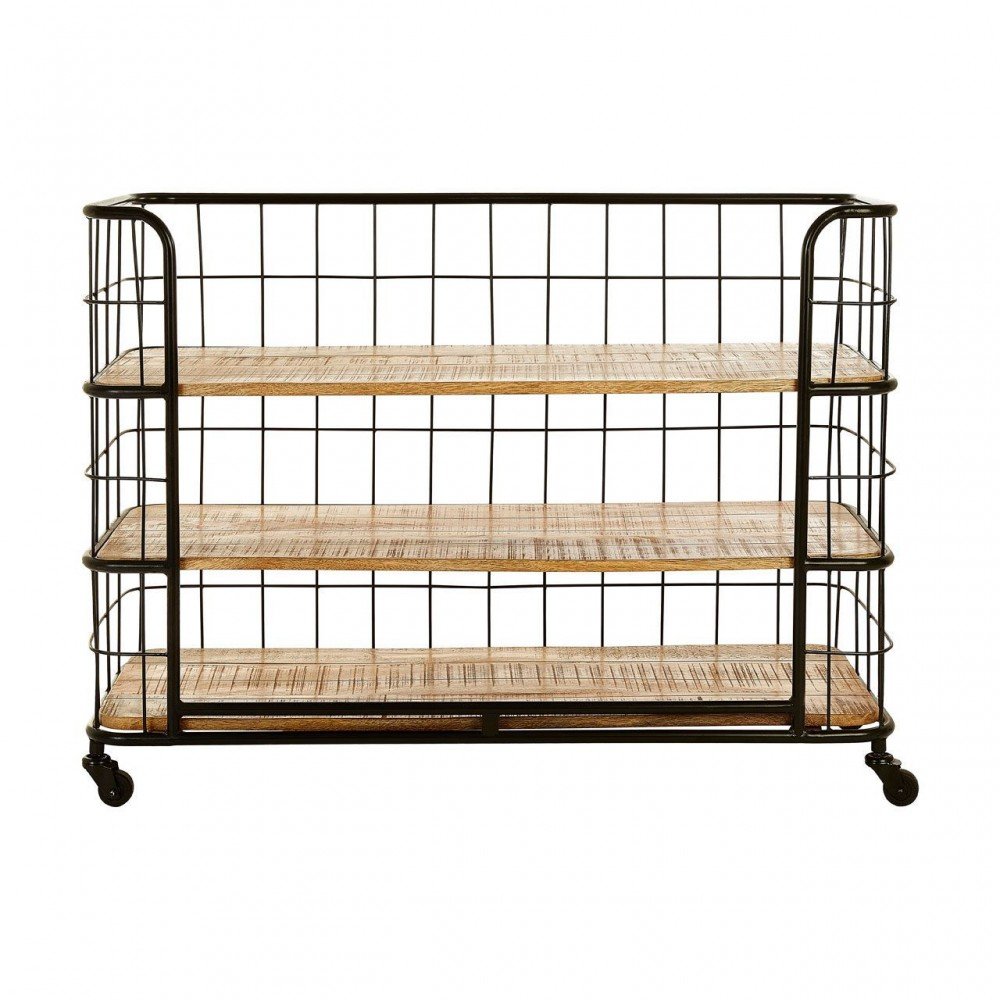 3 Tier Industrial Warehouse Trolley With Wood Shelfs Retro Furniture £612.00 All Rooms Fir Wood Iron product_features