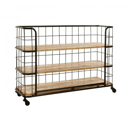 3 Tier Industrial Warehouse Trolley With Wood Shelfs Retro Furniture £612.00 All Rooms Fir Wood Iron product_features