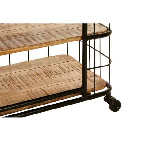 3 Tier Industrial Warehouse Trolley With Wood Shelfs Retro Furniture  £668.00 Store UK, US, EU, AE,BE,CA,DK,FR,DE,IE,IT,MT,NL...