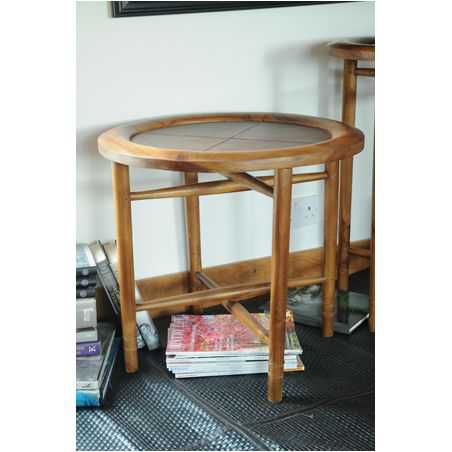 British Colonial Leather Side Table Smithers Archives Smithers of Stamford £227.00 Store UK, US, EU, AE,BE,CA,DK,FR,DE,IE,IT,...