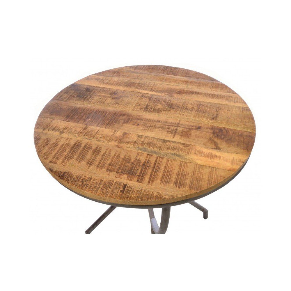 Industrial Tolix Style Dining Table & Chairs Smithers Man Cave Furniture & Decor £732.00 Dining Room Mango Wood Steel product...