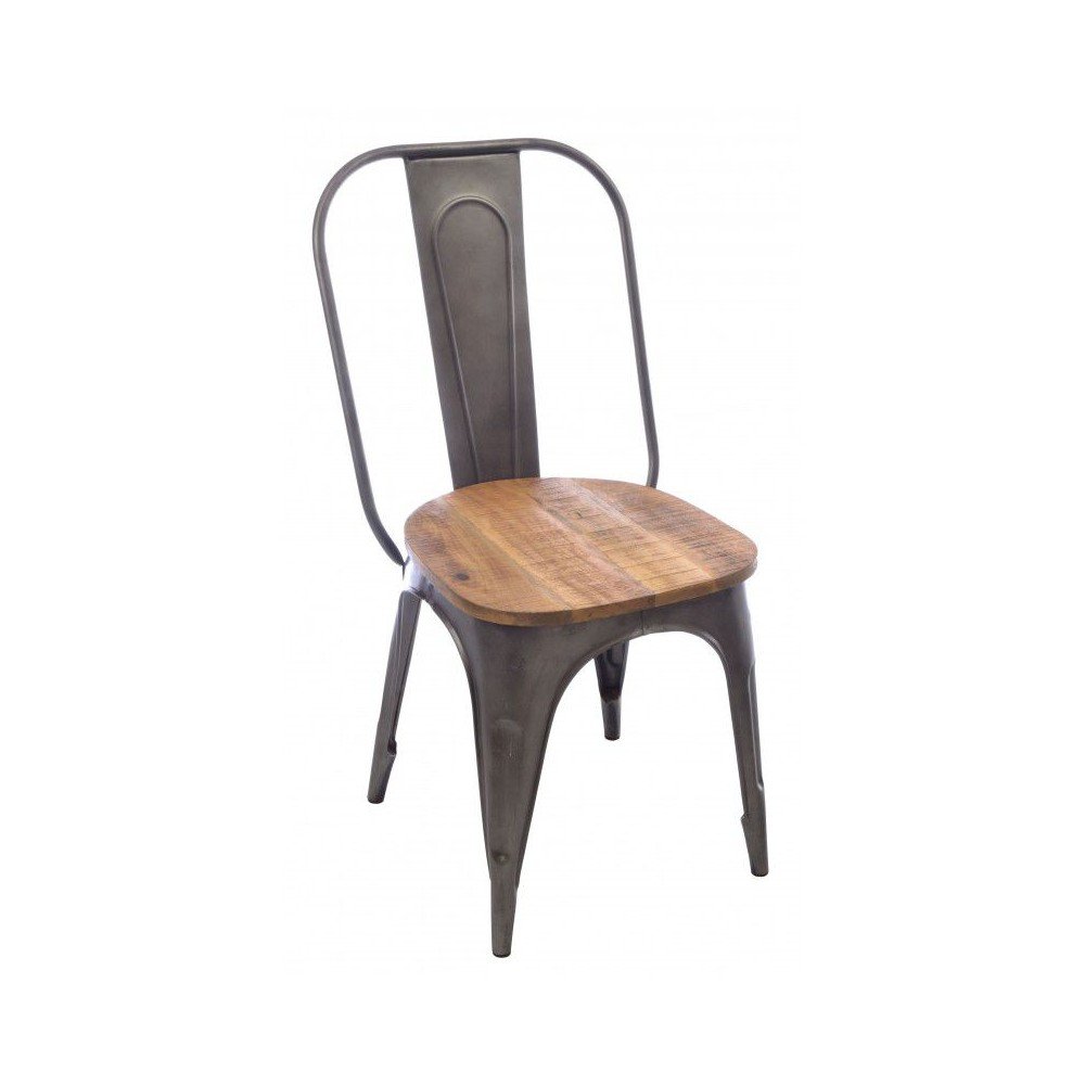 Industrial Tolix Style Dining Table & Chairs Smithers Man Cave Furniture & Decor £732.00 Dining Room Mango Wood Steel product...