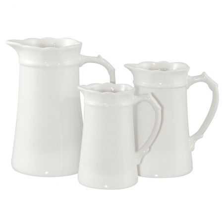 Ceramic Set of 3 White Jugs Vintage Style Kitchen Accessories  £35.00 Store UK, US, EU, AE,BE,CA,DK,FR,DE,IE,IT,MT,NL,NO,ES,S...
