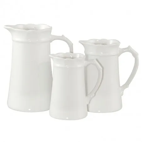 Ceramic Set of 3 White Jugs Vintage Style This & That £32.00 product_features